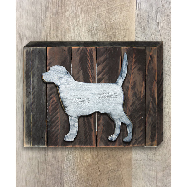 Union Rustic Dog Art on Reclaimed Wooden Board Wall Décor Wayfair
